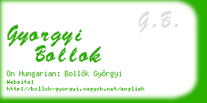 gyorgyi bollok business card